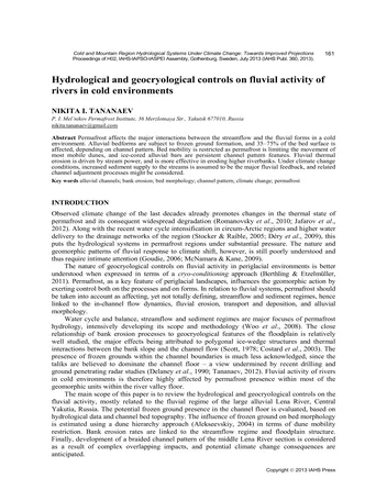 Más sobre Controles Hidrológicos y Geocriolíticos en la Actividad Fluvial de los Ríos.