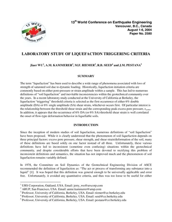 Más sobre Estudio de Criterios de Desencadenamiento de Licuefacción en Laboratorio.