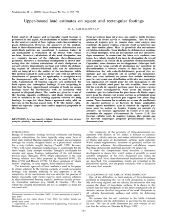 Más sobre Michalowski Cimientos 3D 2001