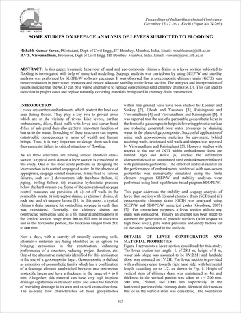 Más sobre Algunos Estudios sobre el Análisis de Filtración en Diques Sujetos a Inundaciones.